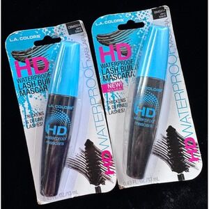 L.A. COLORS HD Waterproof Lash Building Mascara Very Black BMS314 2 Pack NEW